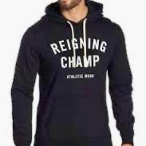 Reigning Champ Mid Weight Terry Gym Logo Pullover Black Hoodie Sz M